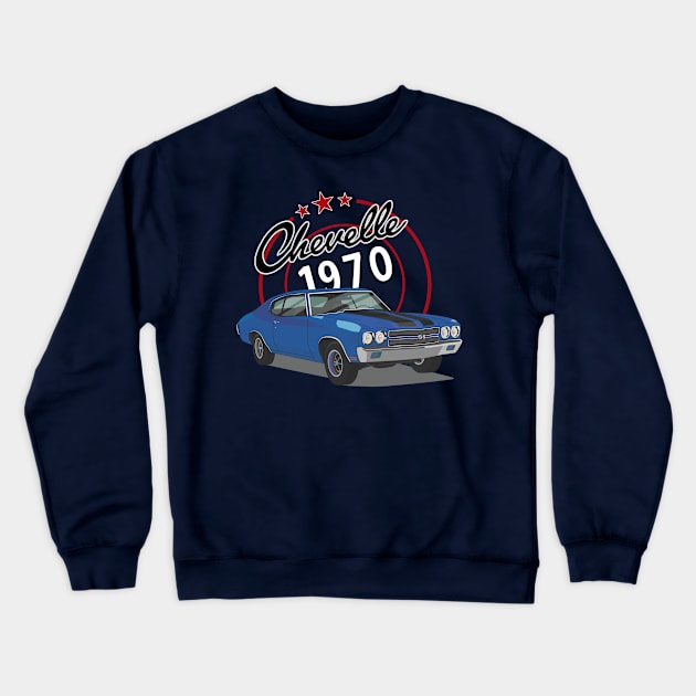 SS Chevelle Retro Design Crewneck Sweatshirt by CC I Design